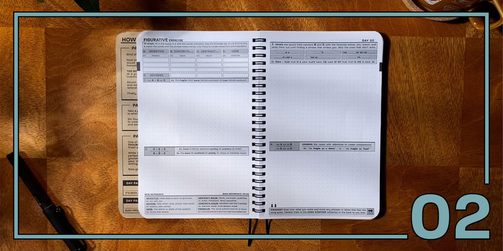 Practice Workbook open to the Figurative Exercise page