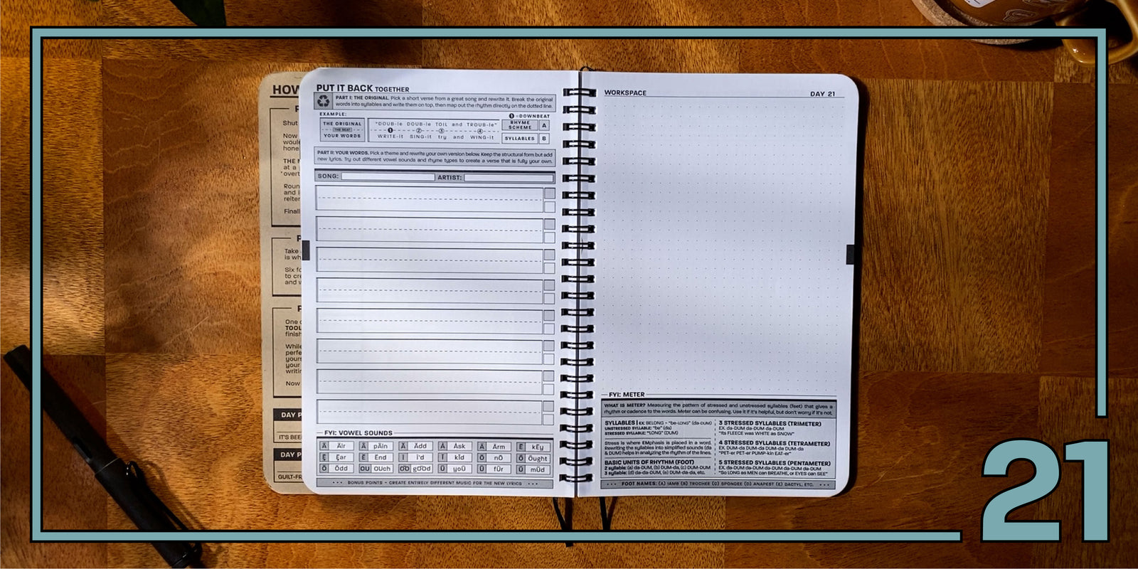 Practice Workbook open to the Put It Back Together Exercise