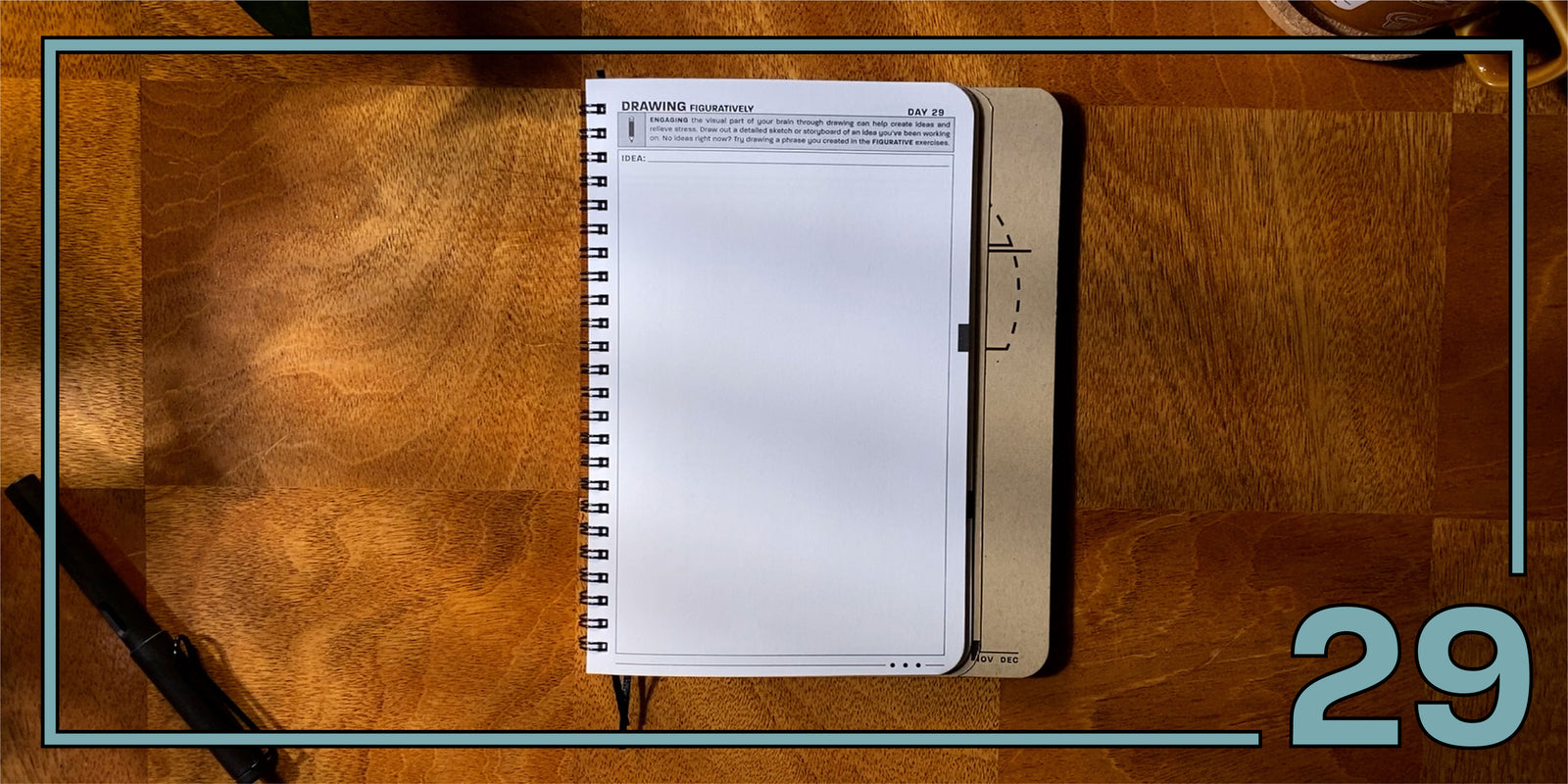 Practice Workbook open to the Drawing Figuratively Exercise