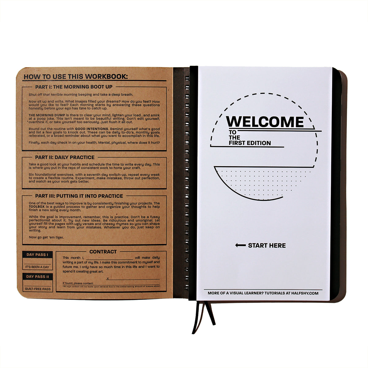 Practice Workbook open to the welcome page front